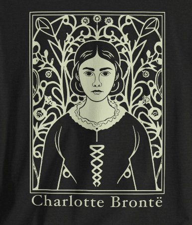 T-Shirt - Charlotte Bronte Author T-shirt | Bella + Canvas Unisex T-shirt from Crypto Zoo Tees
