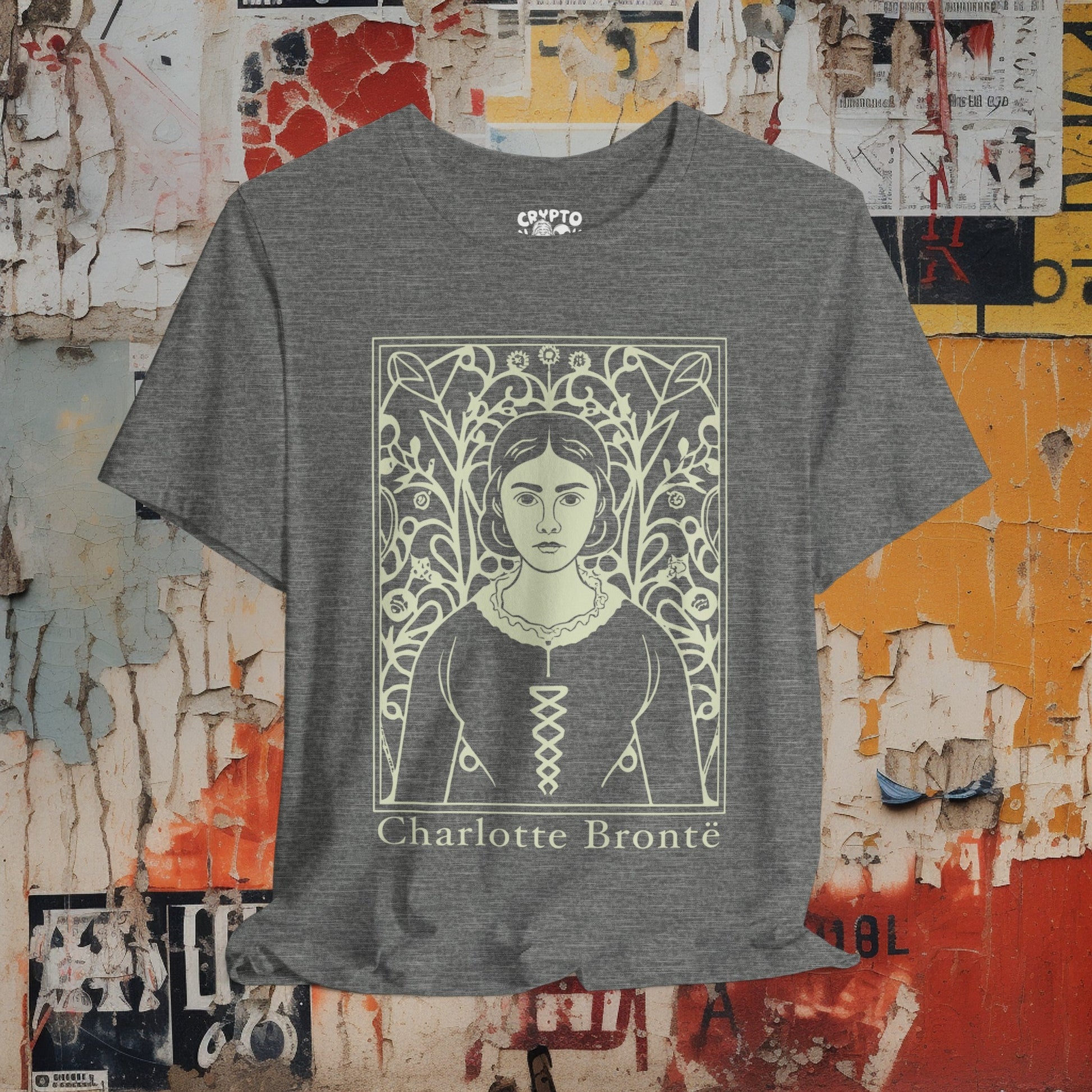 T-Shirt - Charlotte Bronte Author T-shirt | Bella + Canvas Unisex T-shirt from Crypto Zoo Tees