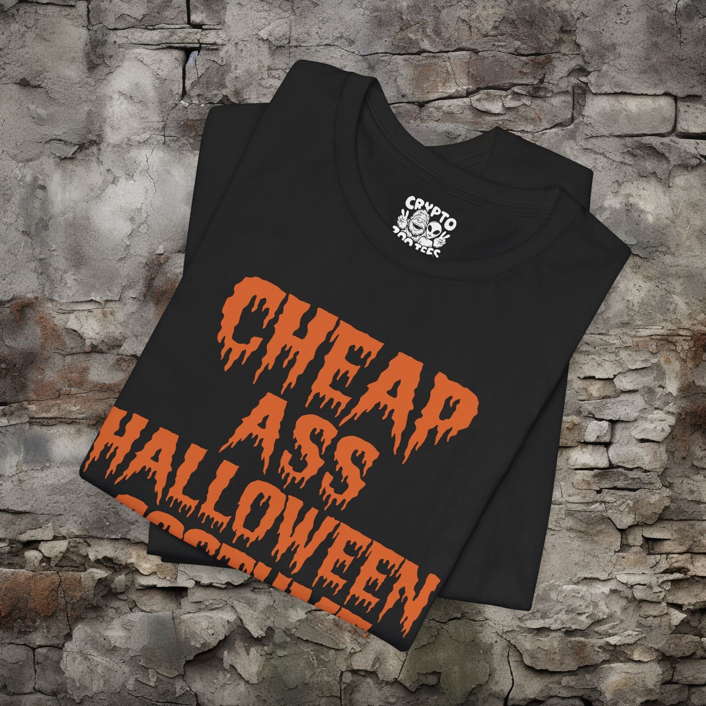 T-Shirt - Cheap Ass Halloween Costume | Funny Shirt | Bella + Canvas Unisex T-shirt from Crypto Zoo Tees