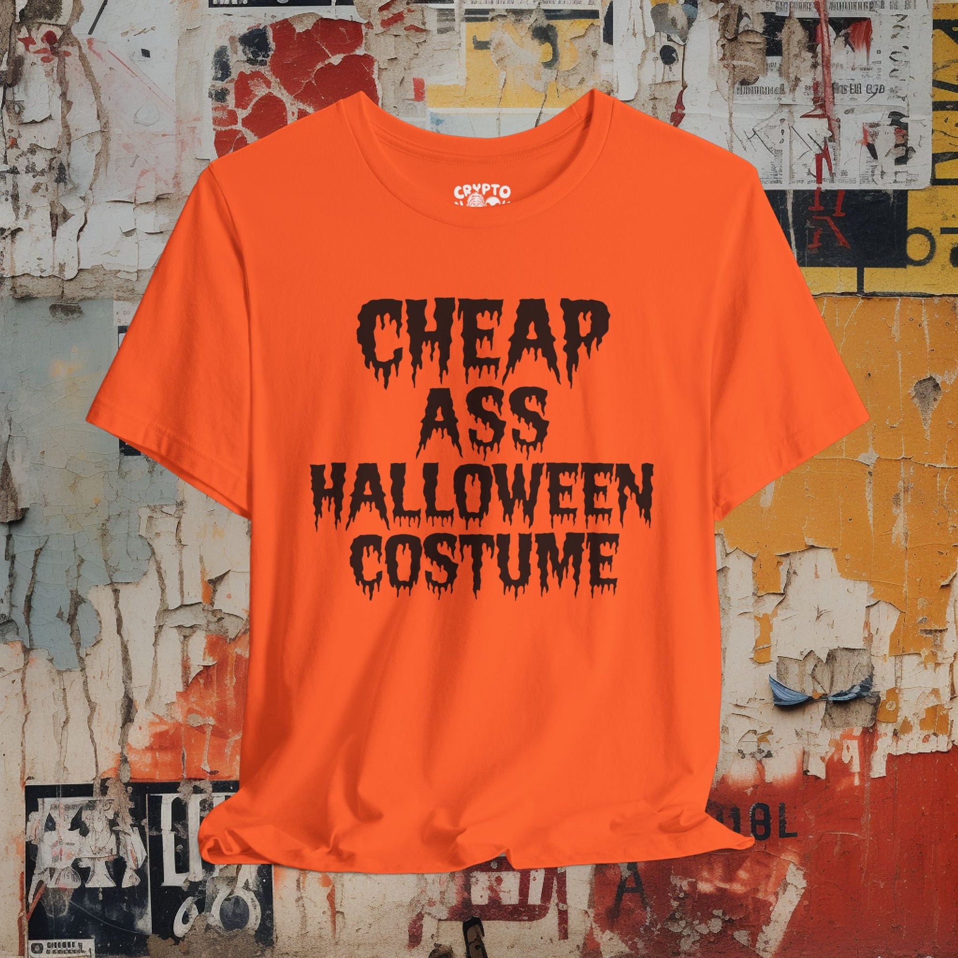 T-Shirt - Cheap Ass Halloween Costume | Funny Shirt | Bella + Canvas Unisex T-shirt from Crypto Zoo Tees