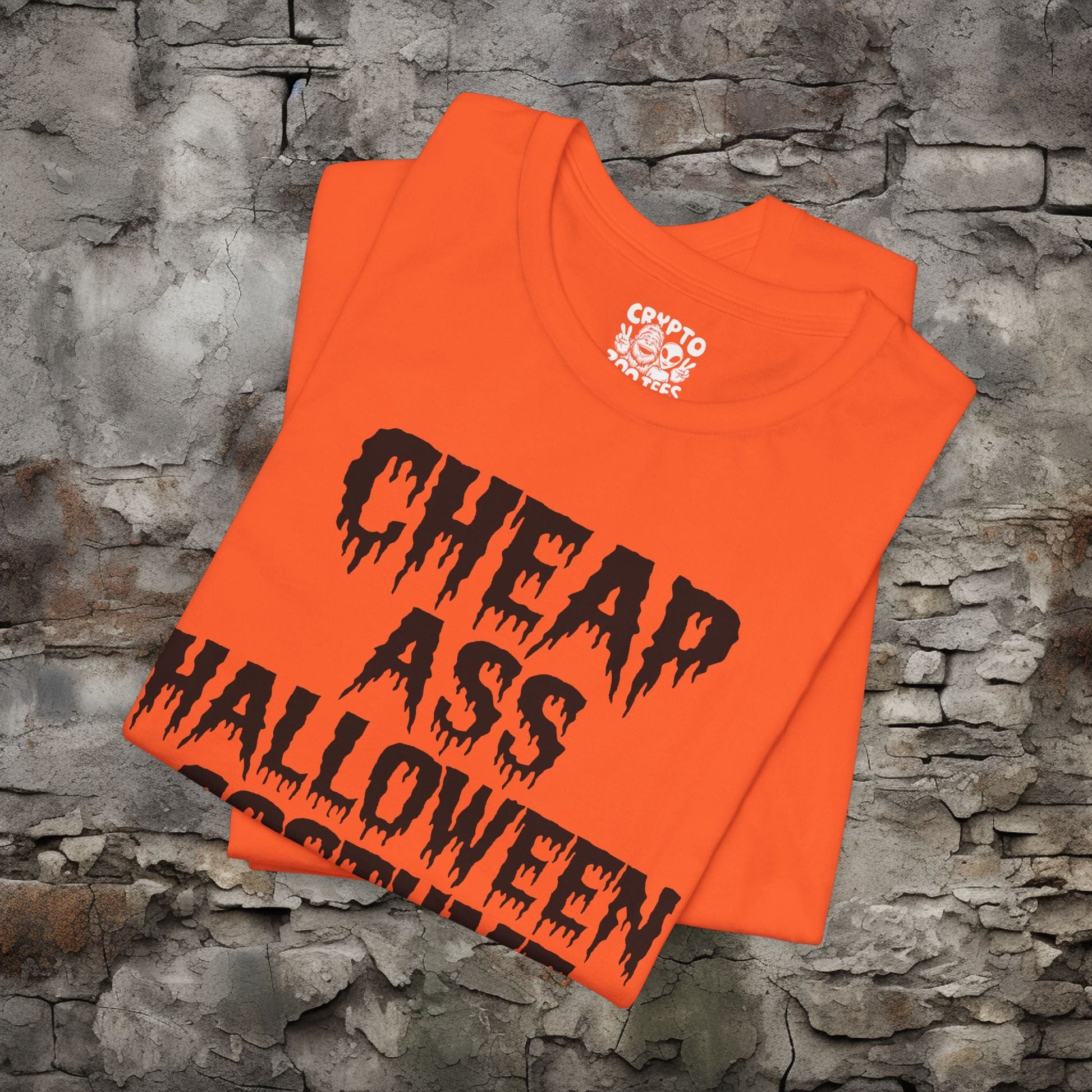 T-Shirt - Cheap Ass Halloween Costume | Funny Shirt | Bella + Canvas Unisex T-shirt from Crypto Zoo Tees