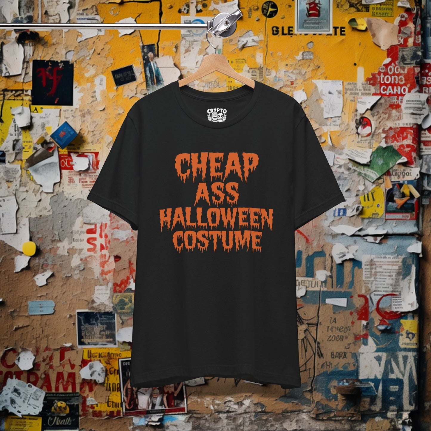 T-Shirt - Cheap Ass Halloween Costume | Funny Shirt | Bella + Canvas Unisex T-shirt from Crypto Zoo Tees