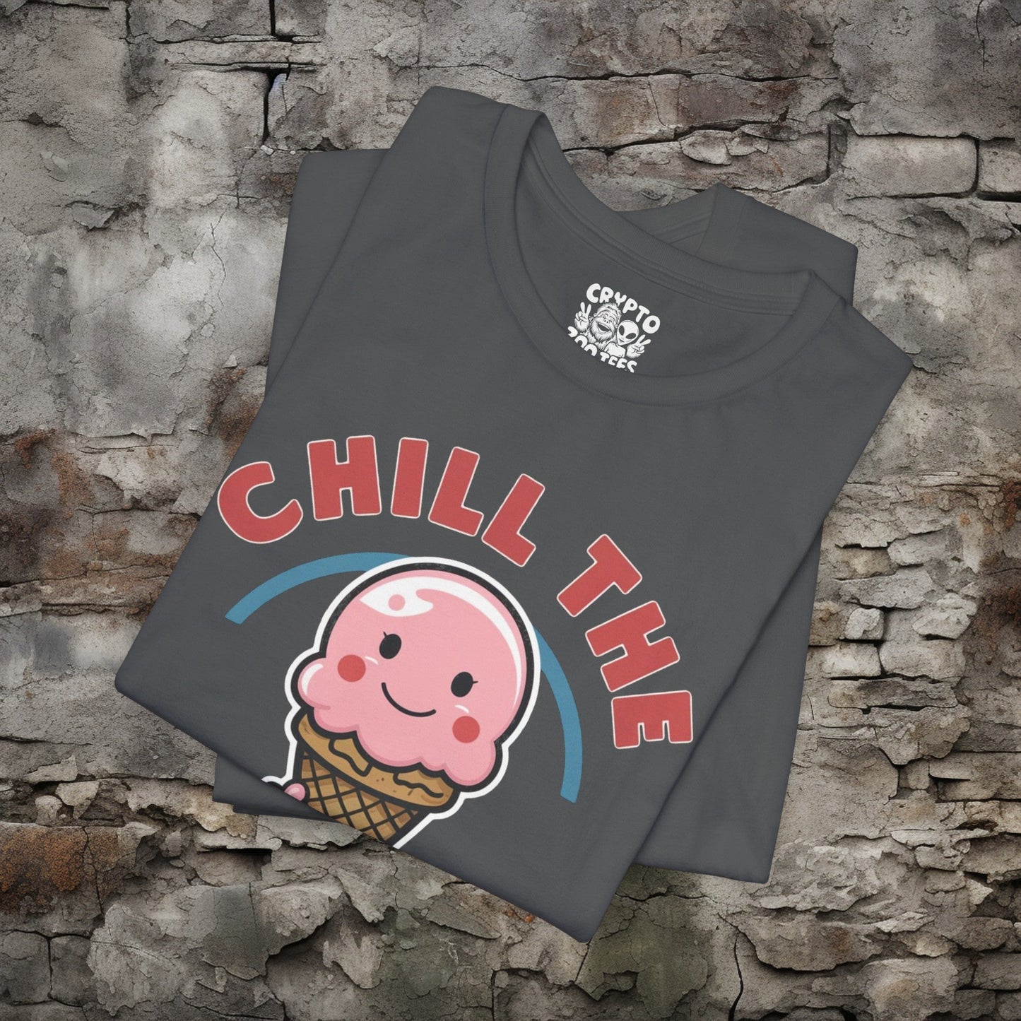 T-Shirt - Chill The F*ck Out Funny Ice Cream Cone T-shirt | Bella + Canvas Unisex T-shirt from Crypto Zoo Tees