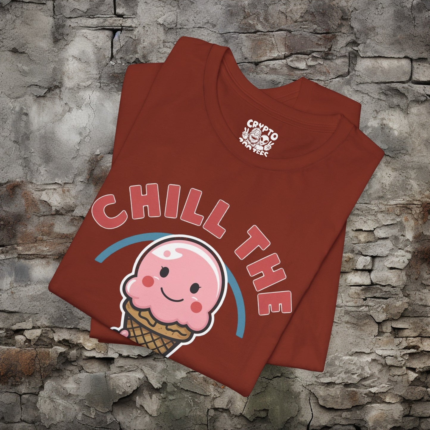 T-Shirt - Chill The F*ck Out Funny Ice Cream Cone T-shirt | Bella + Canvas Unisex T-shirt from Crypto Zoo Tees