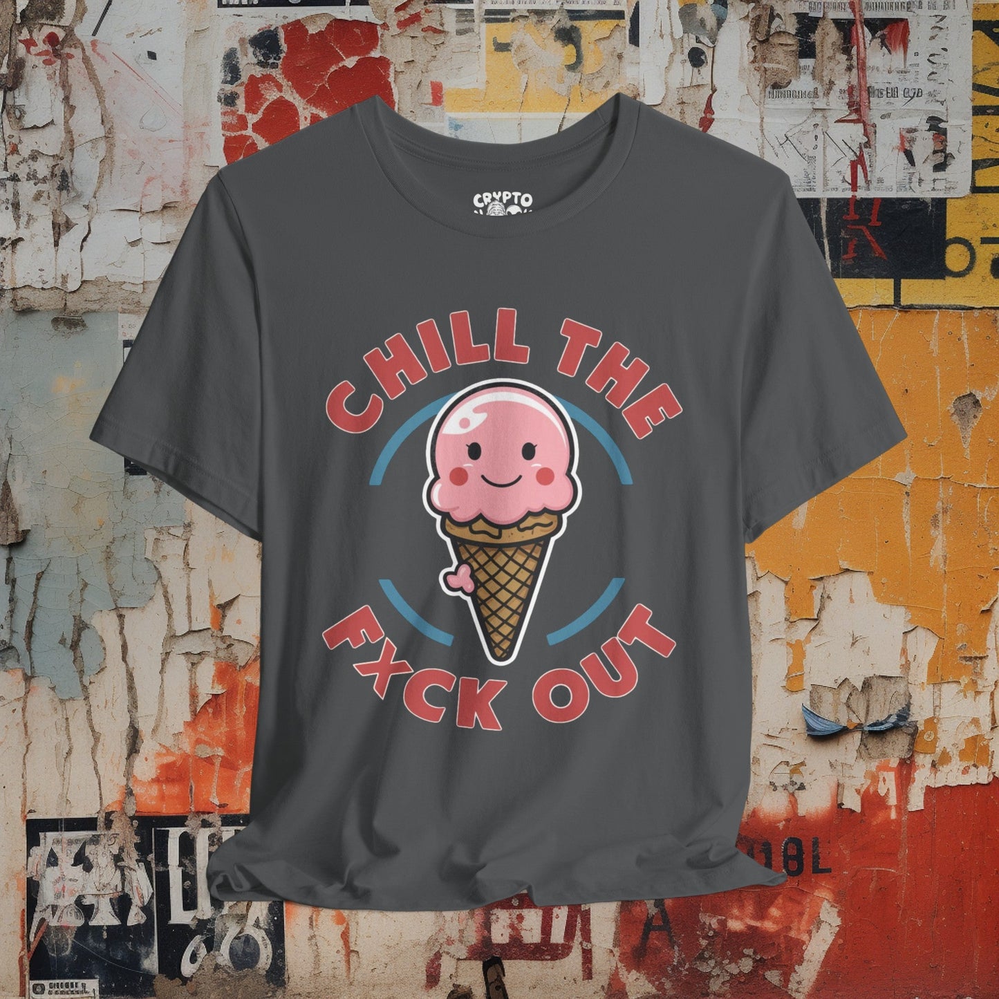 T-Shirt - Chill The F*ck Out Funny Ice Cream Cone T-shirt | Bella + Canvas Unisex T-shirt from Crypto Zoo Tees