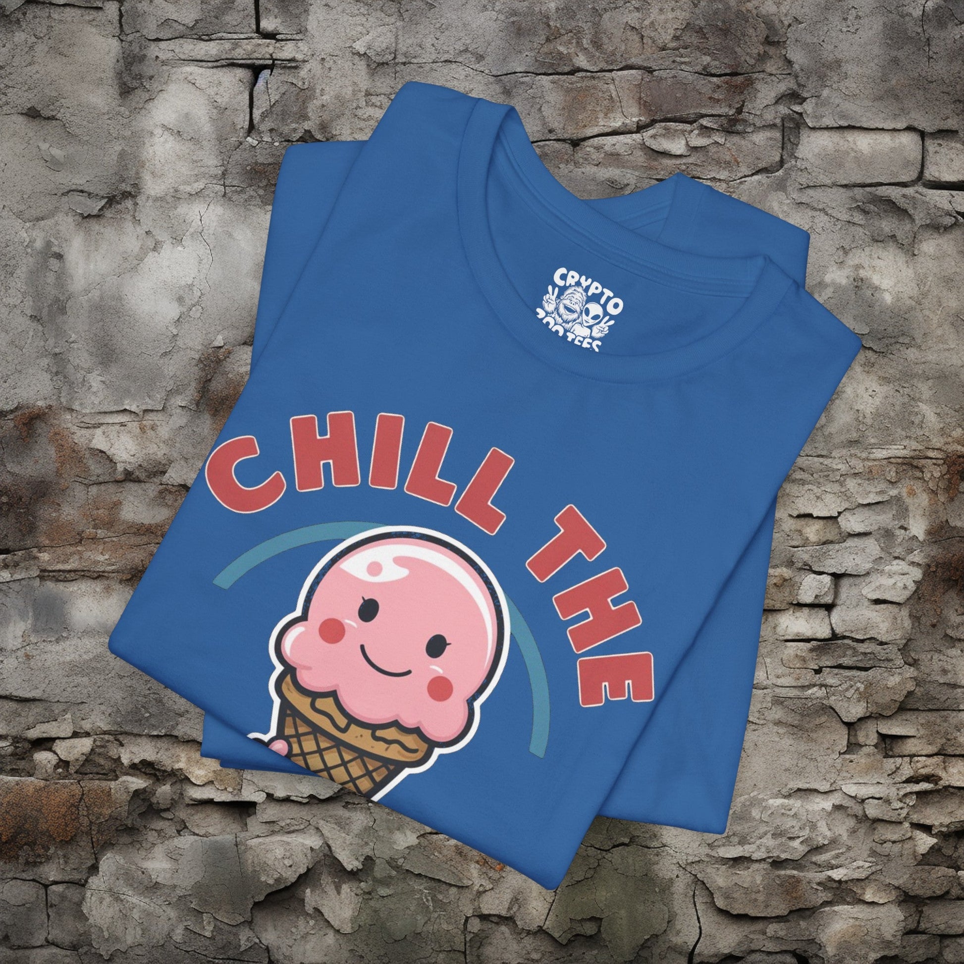 T-Shirt - Chill The F*ck Out Funny Ice Cream Cone T-shirt | Bella + Canvas Unisex T-shirt from Crypto Zoo Tees