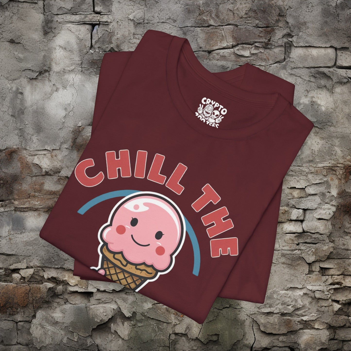 T-Shirt - Chill The F*ck Out Funny Ice Cream Cone T-shirt | Bella + Canvas Unisex T-shirt from Crypto Zoo Tees