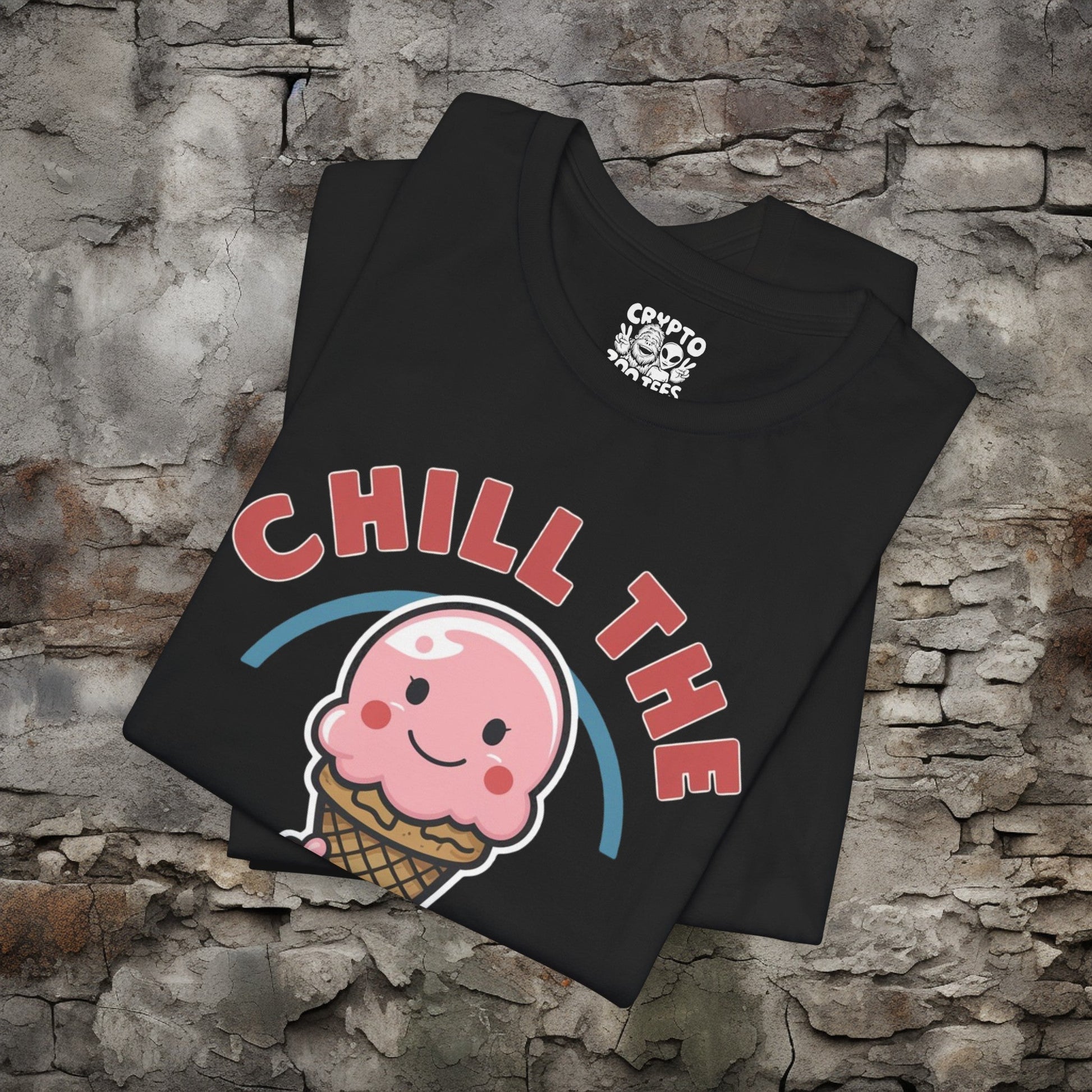 T-Shirt - Chill The F*ck Out Funny Ice Cream Cone T-shirt | Bella + Canvas Unisex T-shirt from Crypto Zoo Tees