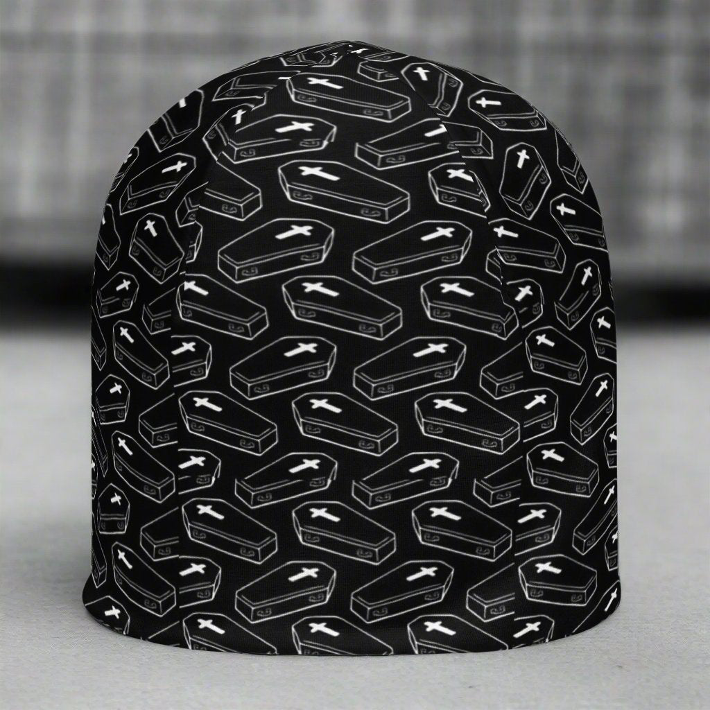  - Coffin All - Over Print Beanie | Double - Layered, Soft & Stylish, Perfect for Chilly Days from Crypto Zoo Tees