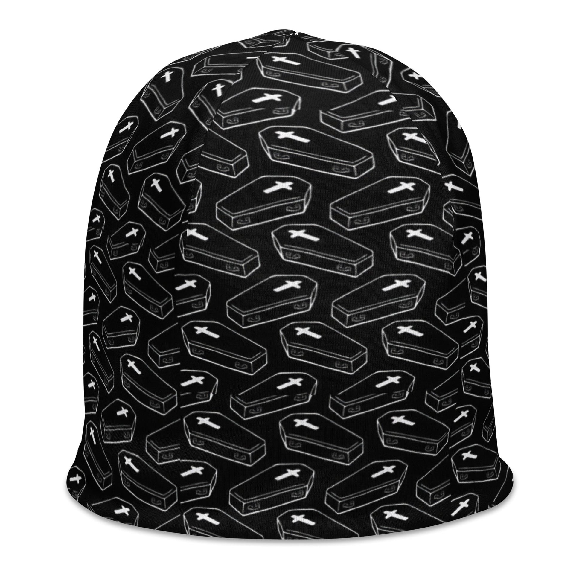  - Coffin All - Over Print Beanie | Double - Layered, Soft & Stylish, Perfect for Chilly Days from Crypto Zoo Tees