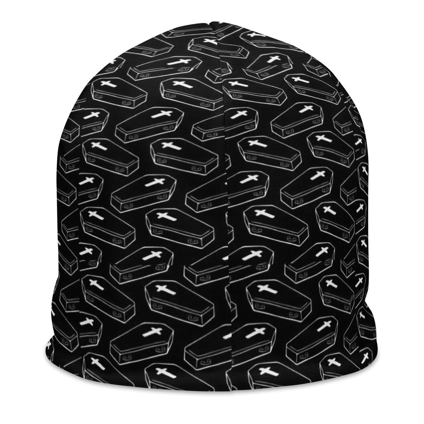  - Coffin All - Over Print Beanie | Double - Layered, Soft & Stylish, Perfect for Chilly Days from Crypto Zoo Tees