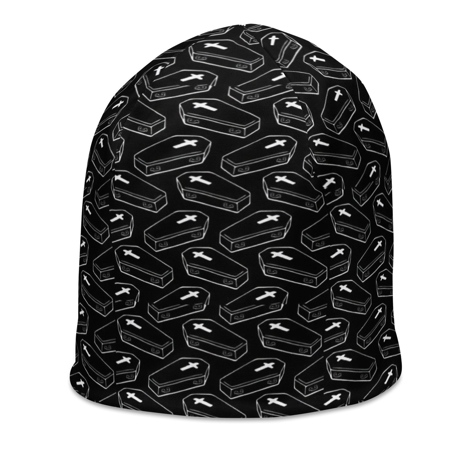  - Coffin All - Over Print Beanie | Double - Layered, Soft & Stylish, Perfect for Chilly Days from Crypto Zoo Tees