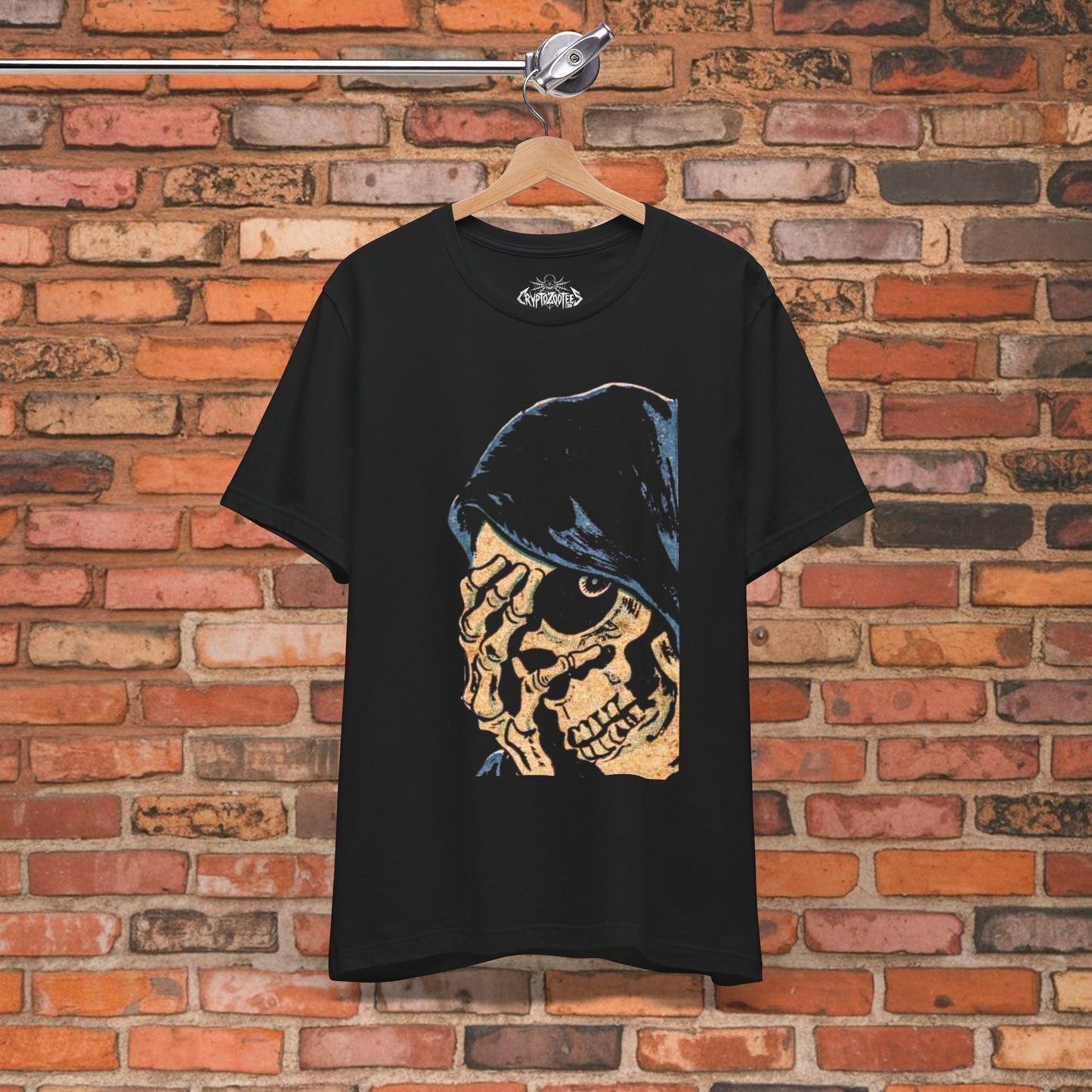 T-Shirt - Comic Death Skeleton T-Shirt | Unisex T-shirt | Skulls & Skeletons, Horror | Gothic, Punk, Metal from Crypto Zoo Tees