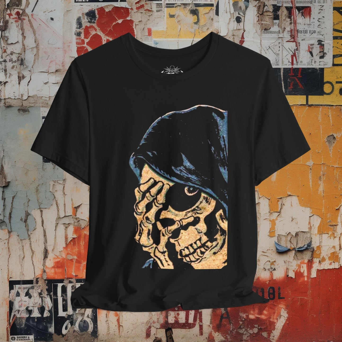 T-Shirt - Comic Death Skeleton T-Shirt | Unisex T-shirt | Skulls & Skeletons, Horror | Gothic, Punk, Metal from Crypto Zoo Tees