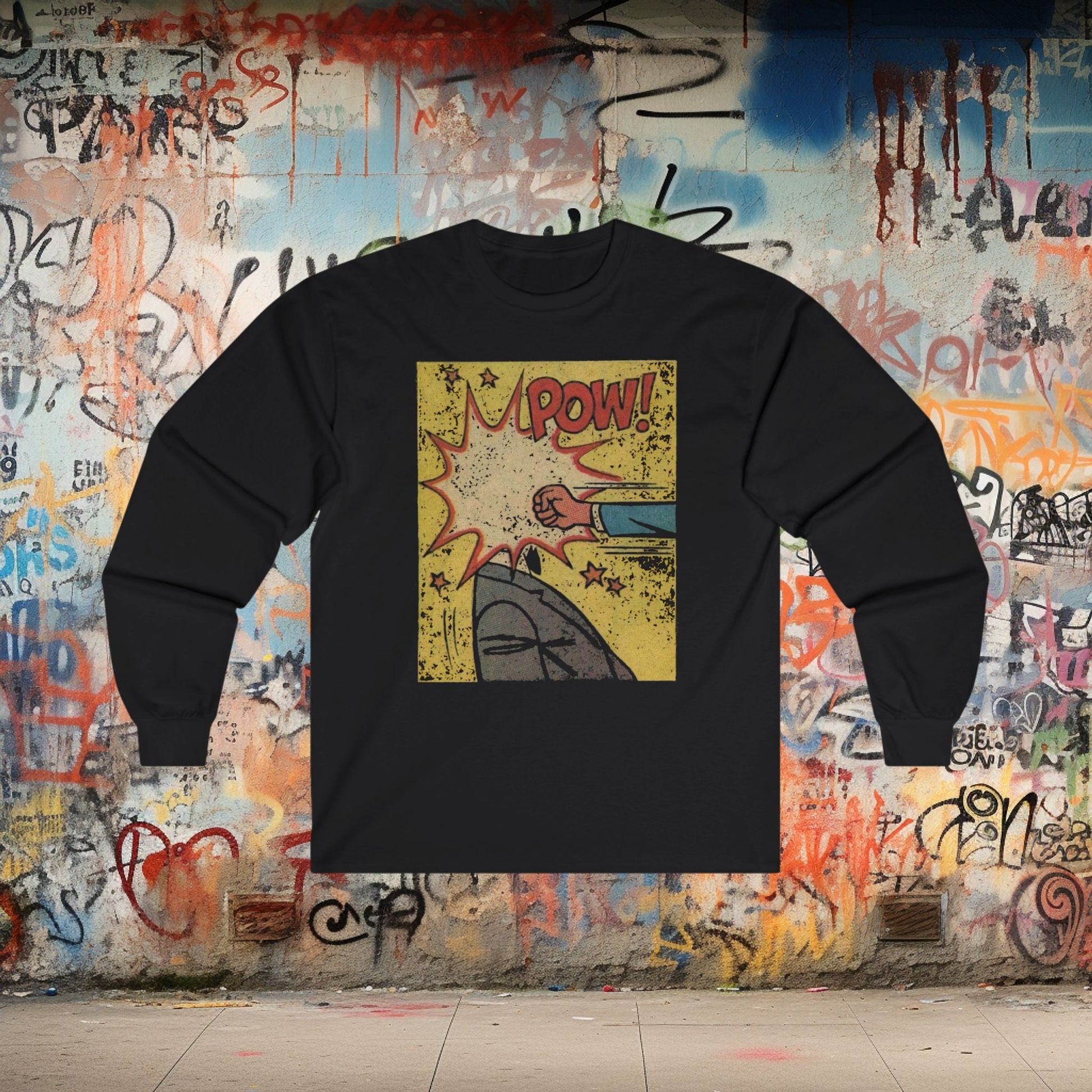 Long - sleeve - Comic Pow Long Sleeve from Crypto Zoo Tees