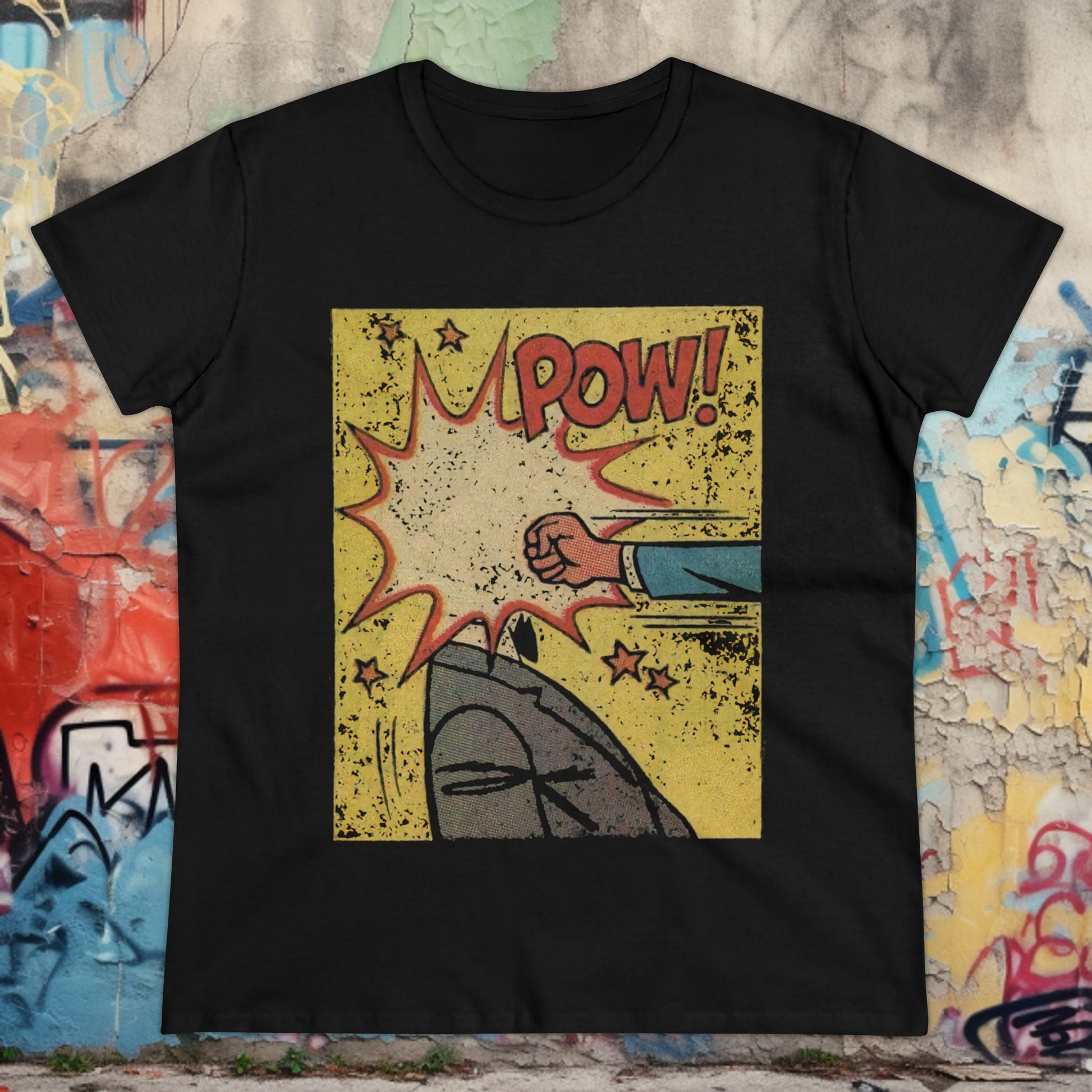 T-Shirt - Comic Pow | Women's T-Shirt | Cotton Tee from Crypto Zoo Tees