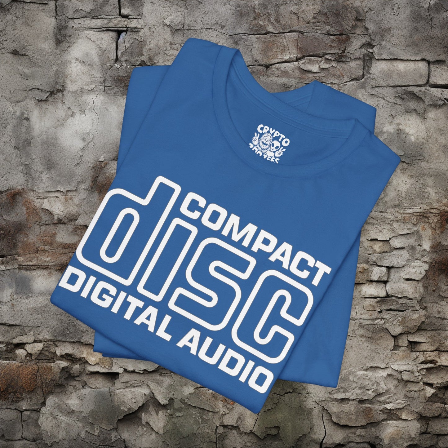 T-Shirt - Compact Disc Digital Audio Logo Tee | Bella + Canvas Unisex T-shirt from Crypto Zoo Tees