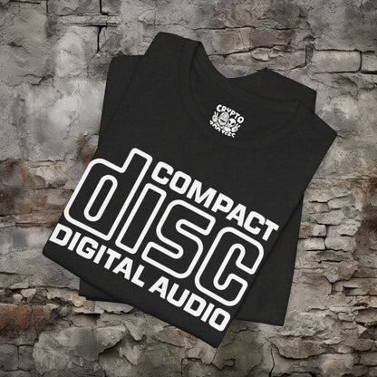 T-Shirt - Compact Disc Digital Audio Logo Tee | Bella + Canvas Unisex T-shirt from Crypto Zoo Tees