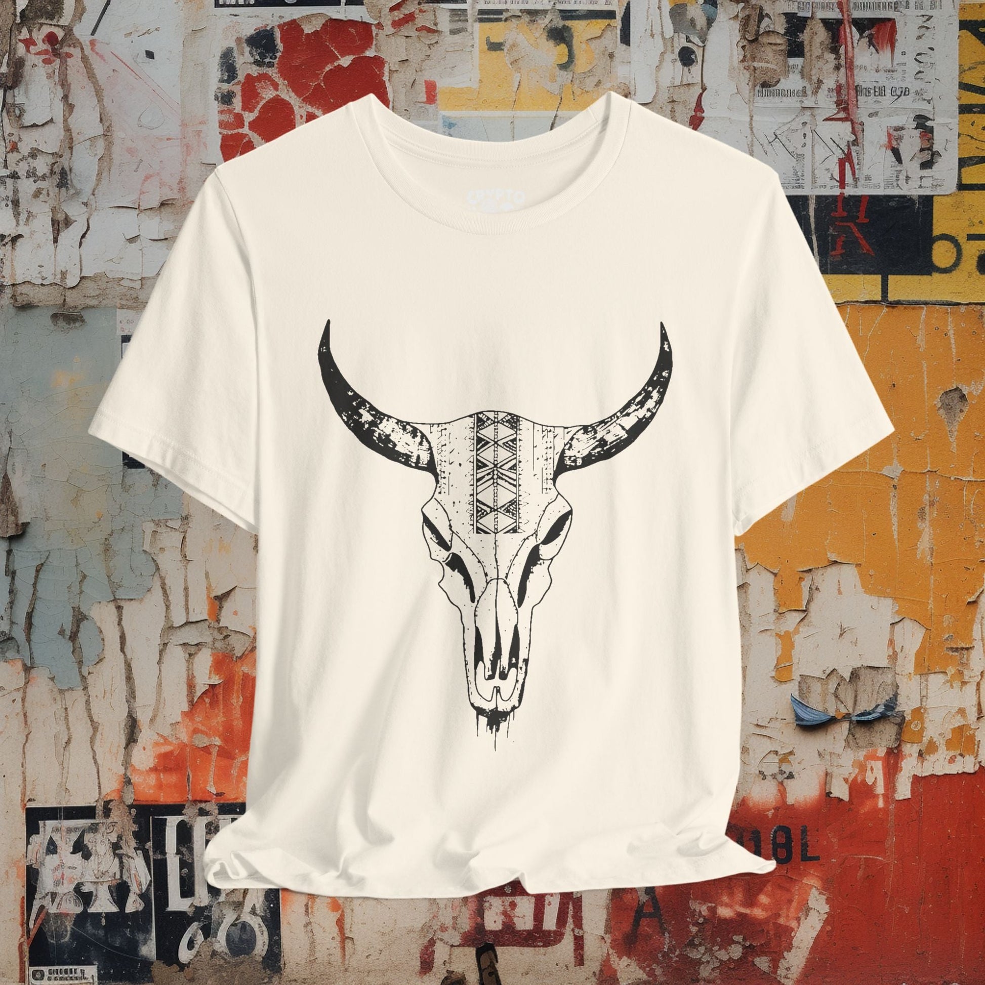 T-Shirt - Cow Skull Western Desert Tee | Unisex T-shirt | Western, Desert | Rustic, Southwestern from Crypto Zoo Tees