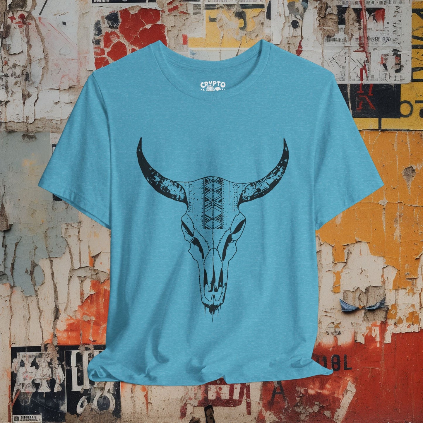 T-Shirt - Cow Skull Western Desert Tee | Unisex T-shirt | Western, Desert | Rustic, Southwestern from Crypto Zoo Tees