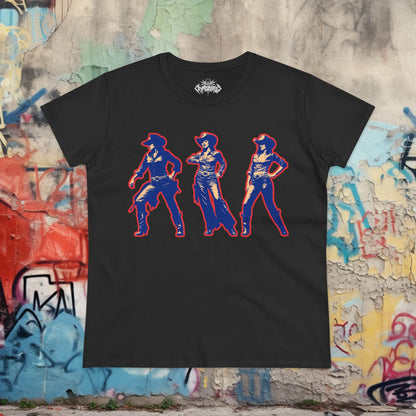 T-Shirt - Cowgirl Pop Art Trio | | Unisex T-shirt | Long Sleeve Tee | Ladies Shirt | Crewneck Sweatshirt | Hoodie from Crypto Zoo Tees