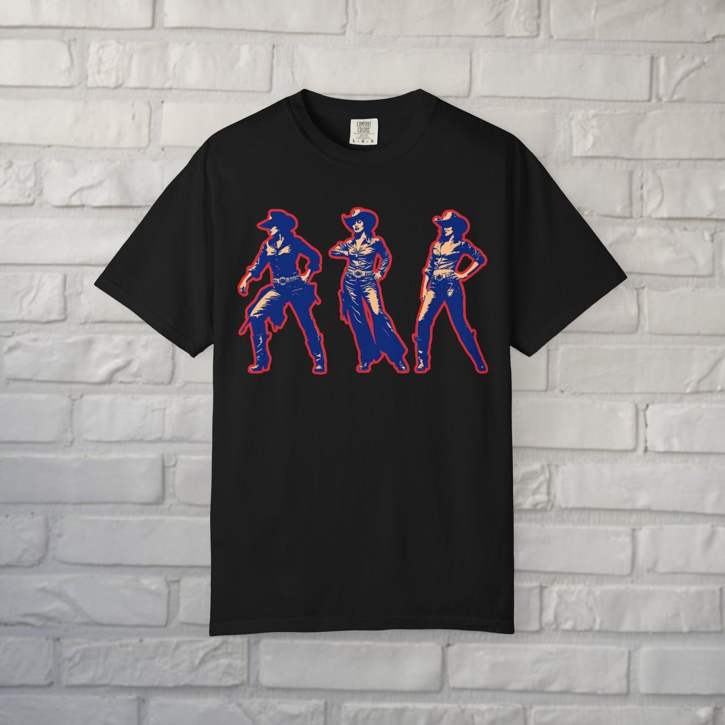 T-Shirt - Cowgirl Pop Art Trio | | Unisex T-shirt | Long Sleeve Tee | Ladies Shirt | Crewneck Sweatshirt | Hoodie from Crypto Zoo Tees