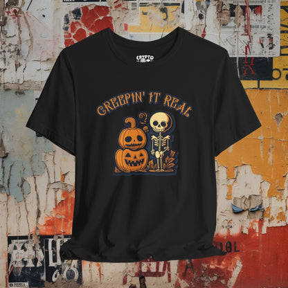 T-Shirt - Creepin It Real Halloween Tee | Unisex T-shirt | Halloween, Funny | Retro, Vintage from Crypto Zoo Tees