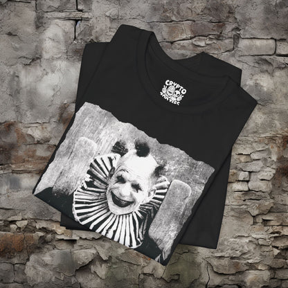 T - Shirt - Creepy Clown Halloween Horror | Goth | Bella + Canvas Unisex T - shirt from Crypto Zoo Tees