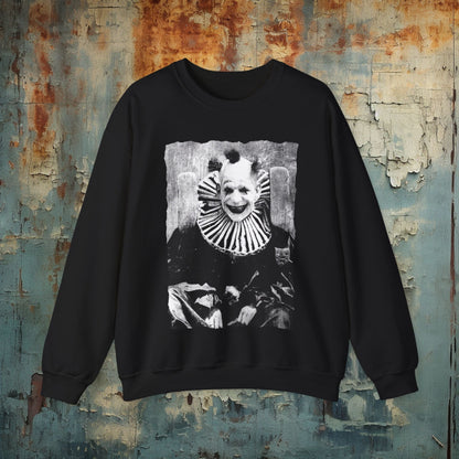 Sweatshirt - CREEPY CLOWN Sweatshirt | Sweatshirt | Paranormal, Halloween, Spiritual | Goth, Gothic from Crypto Zoo Tees