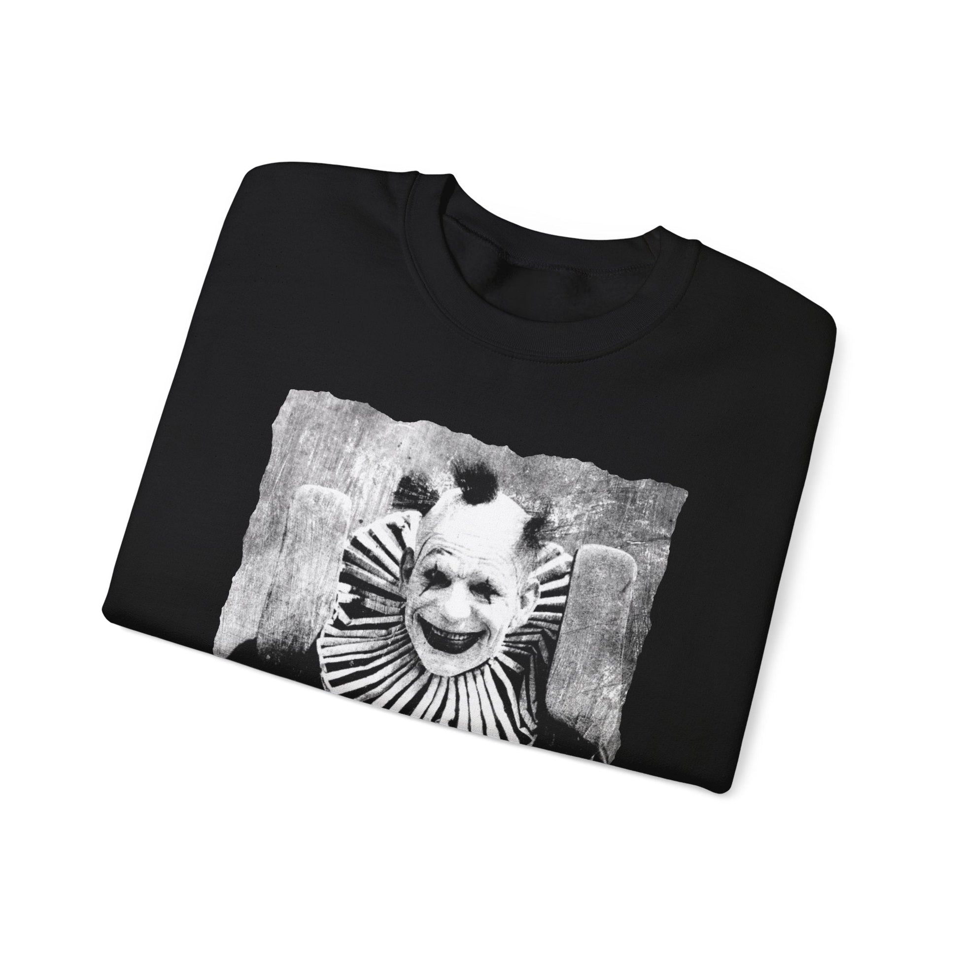 Sweatshirt - CREEPY CLOWN Sweatshirt | Sweatshirt | Paranormal, Halloween, Spiritual | Goth, Gothic from Crypto Zoo Tees