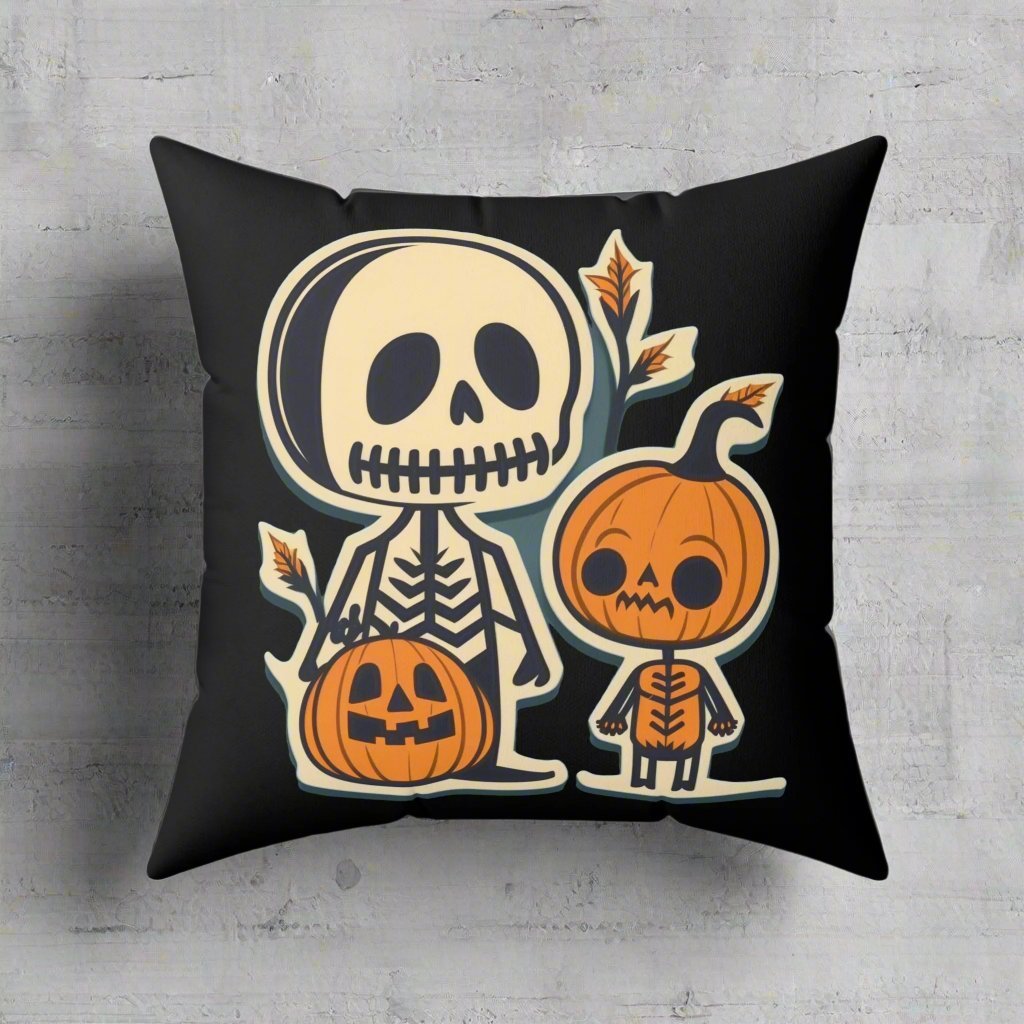 Home Decor - Creepy Kids Halloween Pillow | Halloween Decor | Spun Polyester Pillow | Pillow Included! from Crypto Zoo Tees