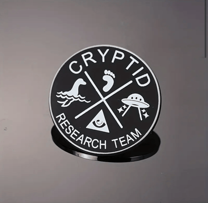  - Cryptid Research Team Pinback Button | Pinback Button | Cryptids, Funny from Crypto Zoo Tees