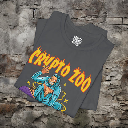 T-Shirt - Crypto Zoo Bigfoot on Skateboard | Bella + Canvas Unisex T-shirt from Crypto Zoo Tees