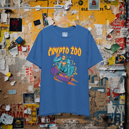 T-Shirt - Crypto Zoo Bigfoot on Skateboard | Bella + Canvas Unisex T-shirt from Crypto Zoo Tees