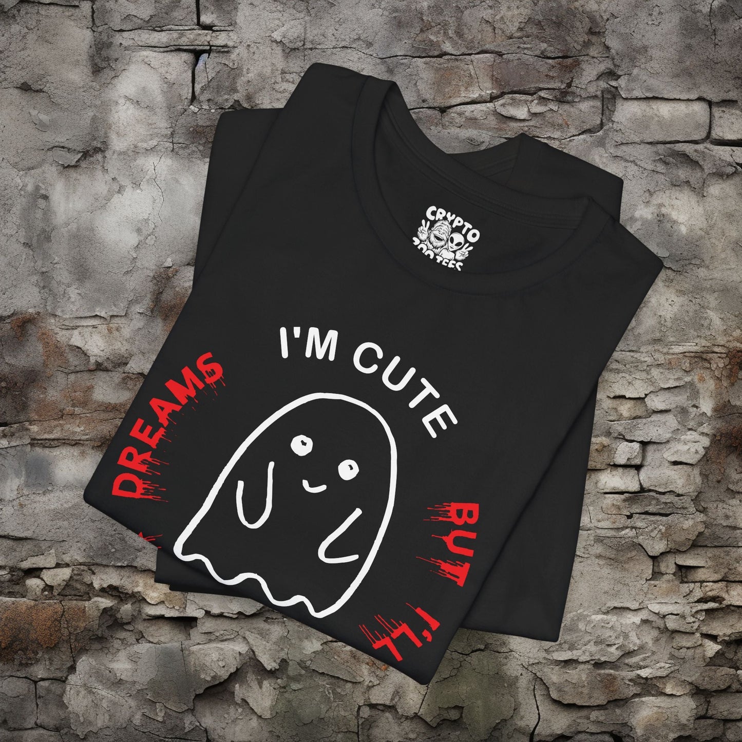 T-Shirt - Cute But I'll Haunt Your Dreams Tee | Funny Ghost Halloween Shirt from Crypto Zoo Tees