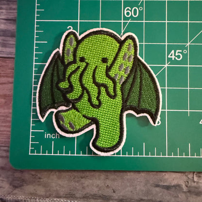  - Cute Cthulhu Embroidered Patch for Lovecraft Fans & Cryptid Cuties from Crypto Zoo Tees from Crypto Zoo Tees