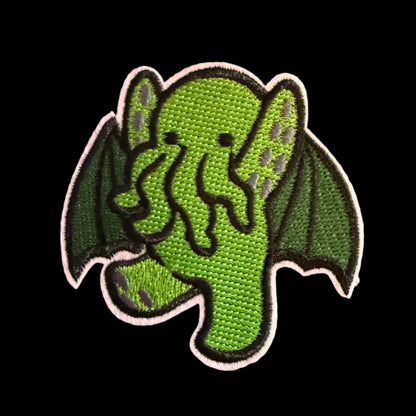  - Cute Cthulhu Embroidered Patch for Lovecraft Fans & Cryptid Cuties from Crypto Zoo Tees from Crypto Zoo Tees