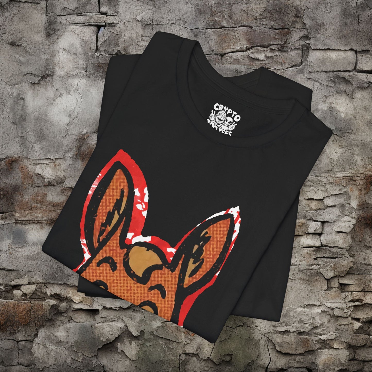 T-Shirt - Cute Devil Bunny with Blood Tee | Unisex T-shirt | Funny, Animals | Punk, Gothic, Alternative from Crypto Zoo Tees