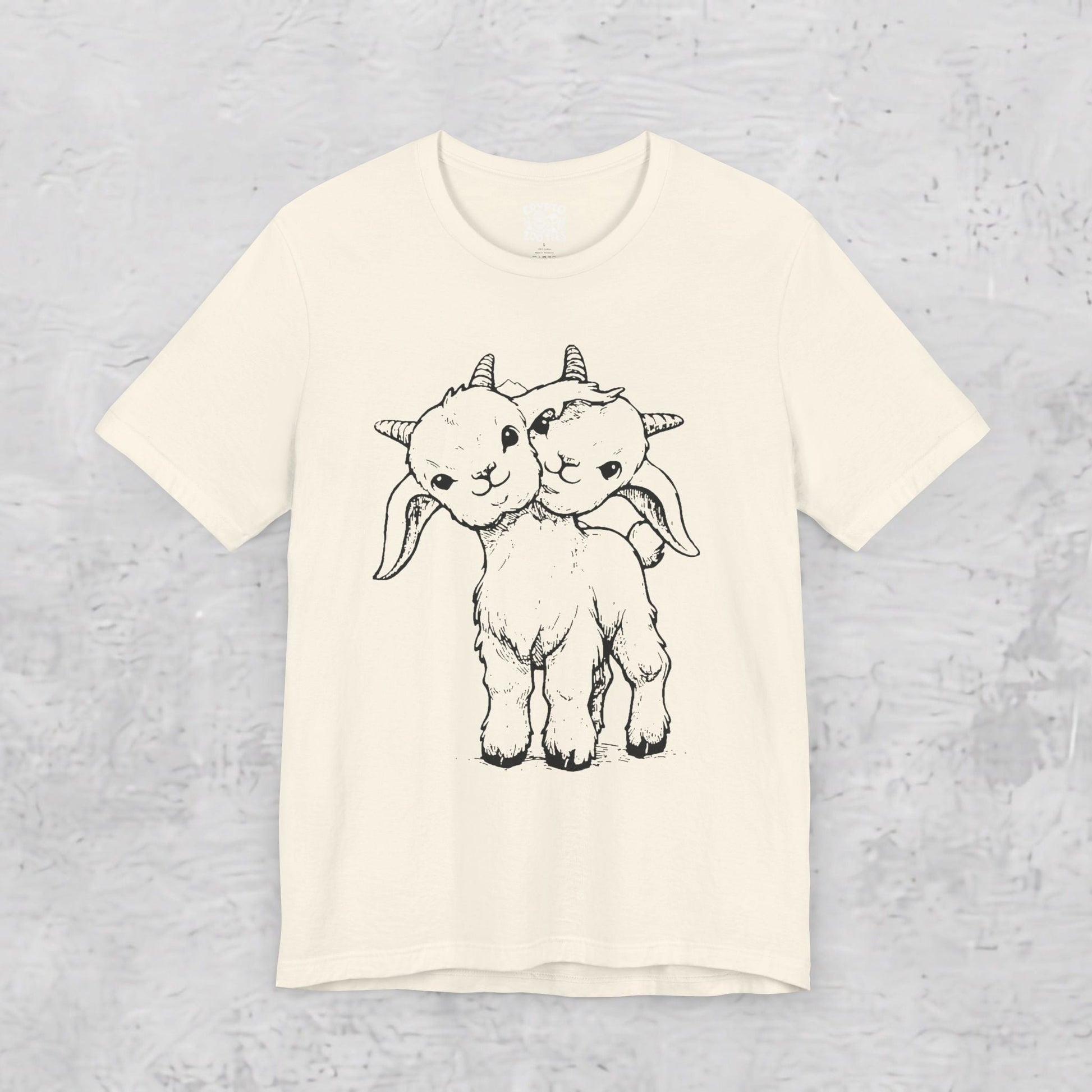 T-Shirt - Cute Two - Headed Goat | Unisex T-shirt | Animals | Goth, Funny from Crypto Zoo Tees