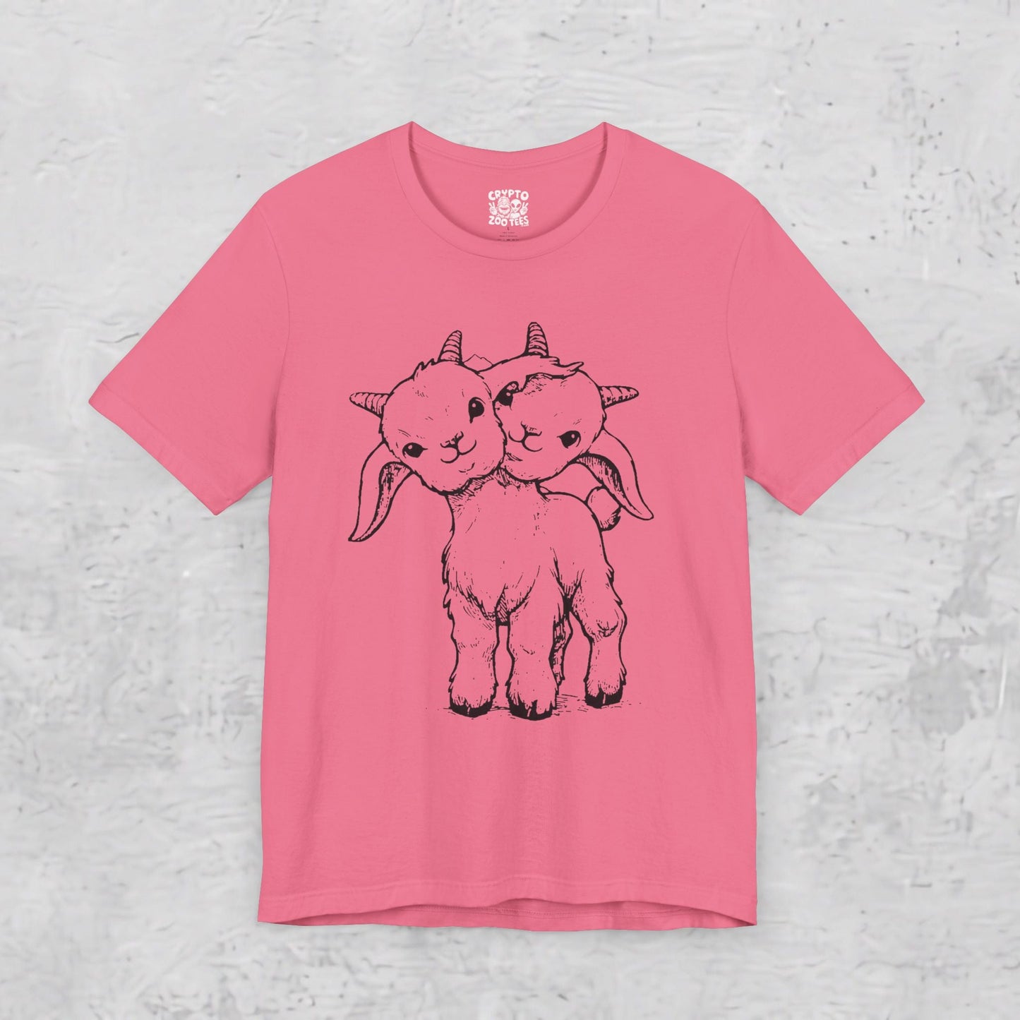 T-Shirt - Cute Two - Headed Goat | Unisex T-shirt | Animals | Goth, Funny from Crypto Zoo Tees