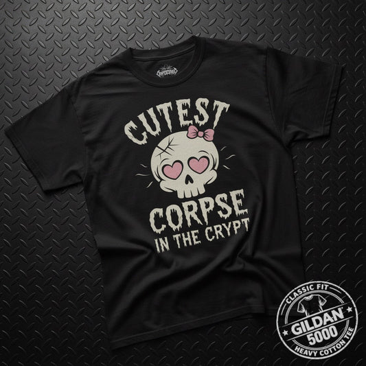 T-Shirt - Cutest Corpse Shirt | Unisex Heavy Cotton - Gildan 5000 | Horror, Halloween | Goth/Gothic from Crypto Zoo Tees
