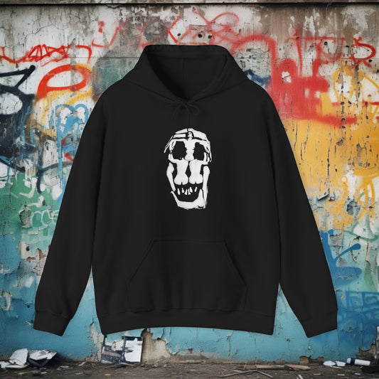 Hoodie - Dali Skull Hoodie Painting Goth Punk | Hoodie | Hooded Sweatshirt from Crypto Zoo Tees