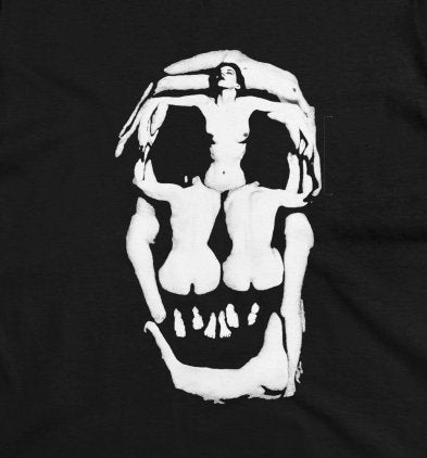 T-Shirt - Dali Skull Painting Goth Punk Ladies Tee | Women's T-Shirt | Cotton Tee from Crypto Zoo Tees