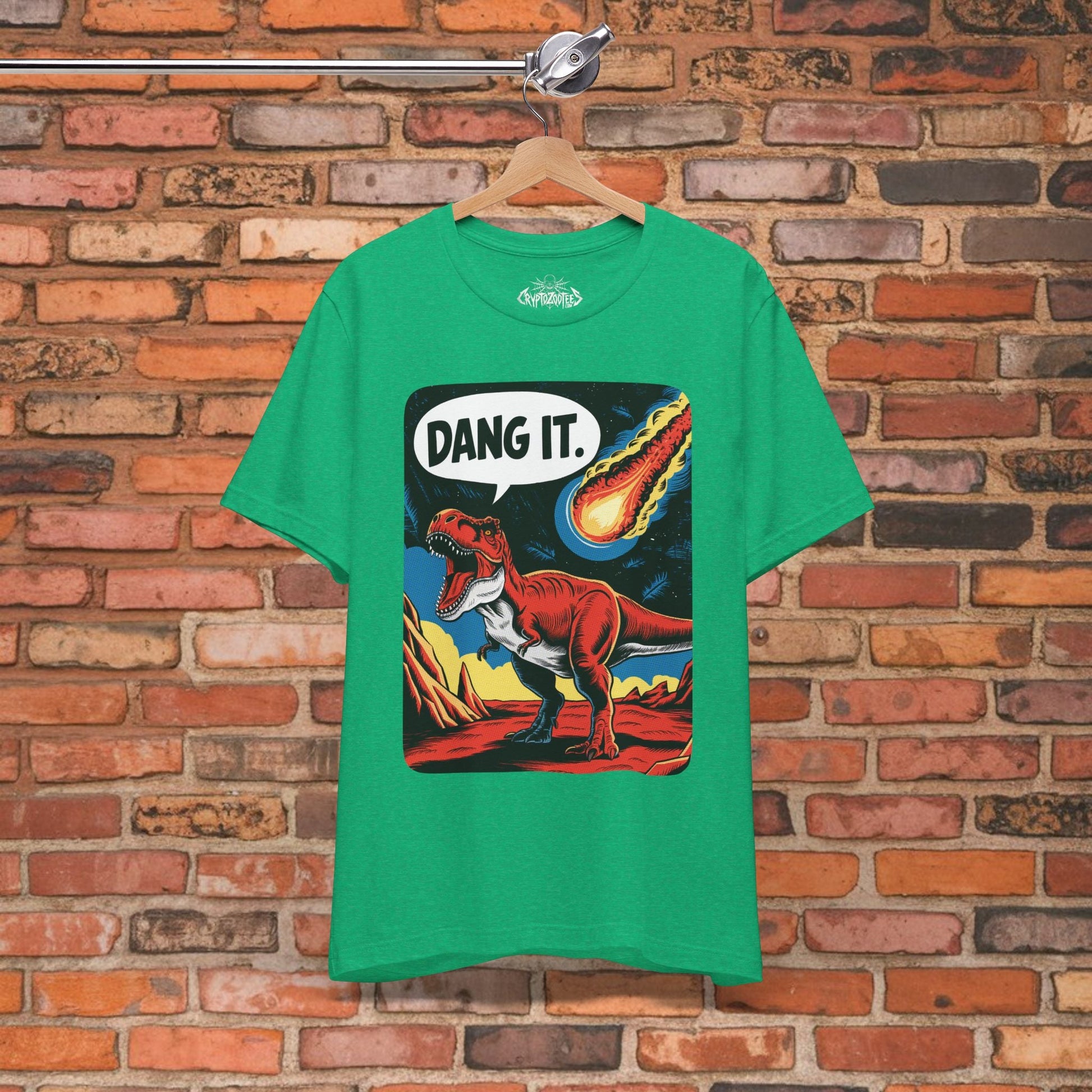 T-Shirt - Dang It Dinosaur T-Shirt | Unisex T-shirt | Funny, Comics | Dark Humor from Crypto Zoo Tees