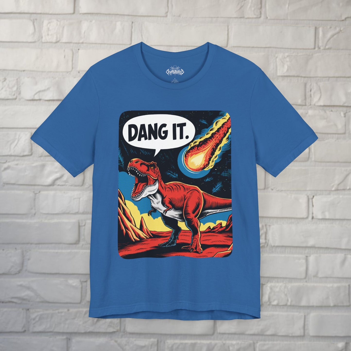 T-Shirt - Dang It Dinosaur T-Shirt | Unisex T-shirt | Funny, Comics | Dark Humor from Crypto Zoo Tees