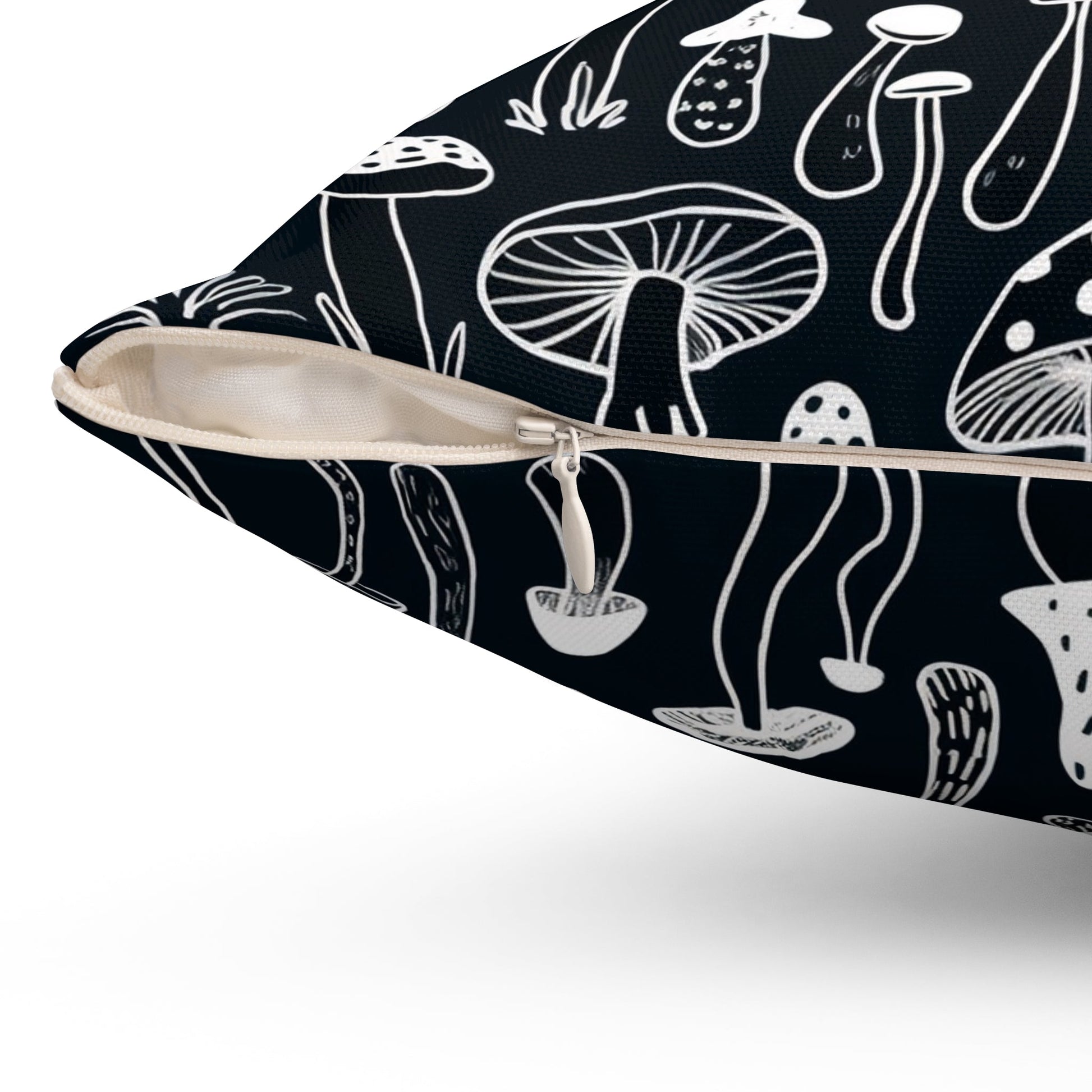 Home Decor - Dark Mushroom | Nature, Fungi, Outdoors | Spun Polyester Pillow | Pillow Included! from Crypto Zoo Tees