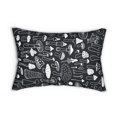 Home Decor - Dark Mushroom | Nature, Fungi, Outdoors | Spun Polyester Pillow | Pillow Included! from Crypto Zoo Tees