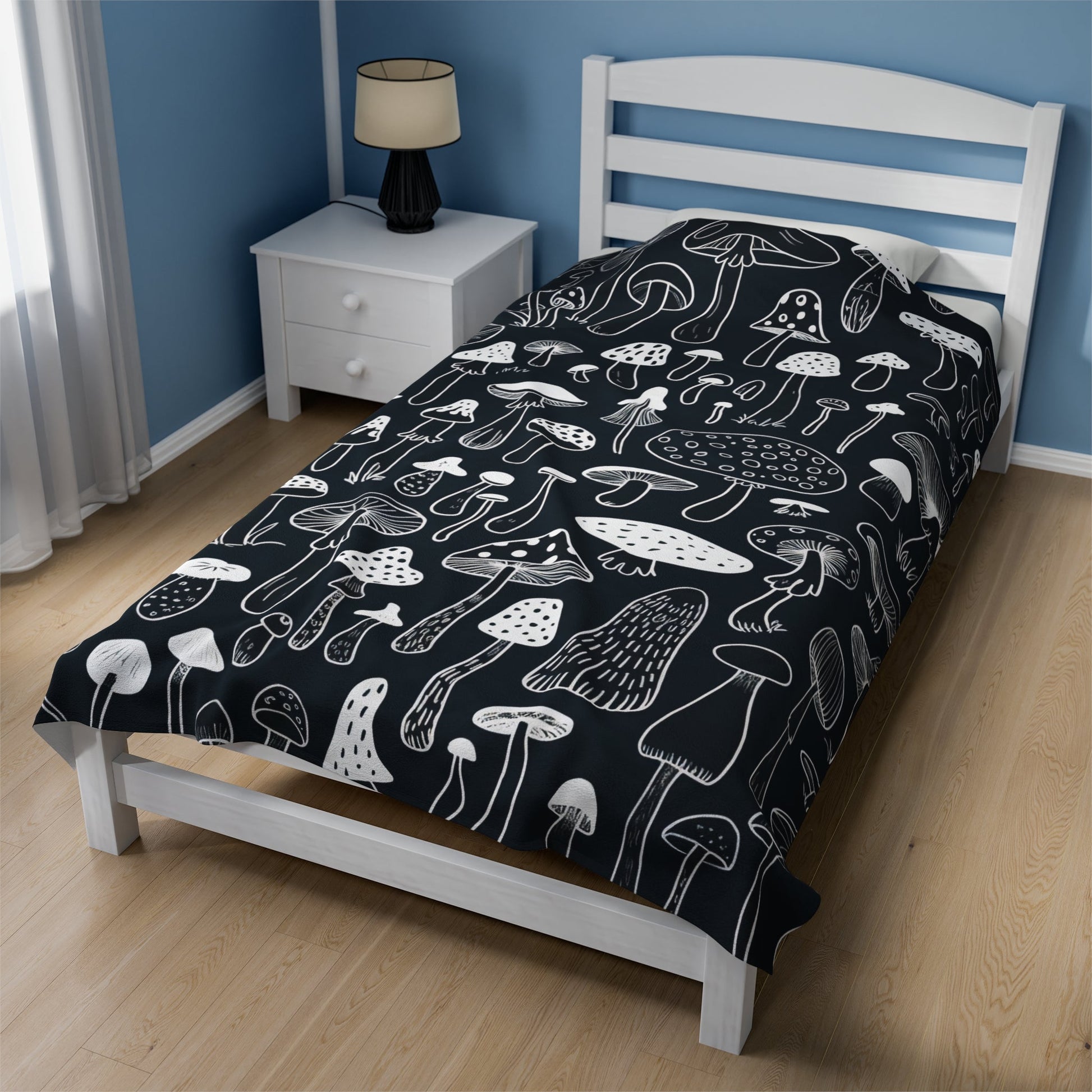 All Over Prints - Dark Mushroom | Polyester Blanket | 2 Different Sizes from Crypto Zoo Tees