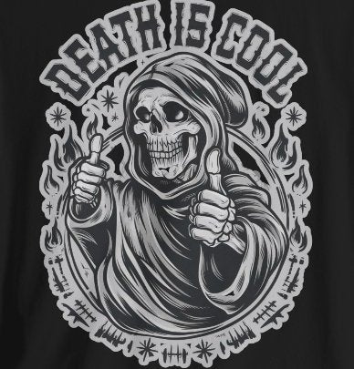 T-Shirt - Death Is Cool Tee with Grim Reaper | Bella + Canvas Unisex T-shirt from Crypto Zoo Tees