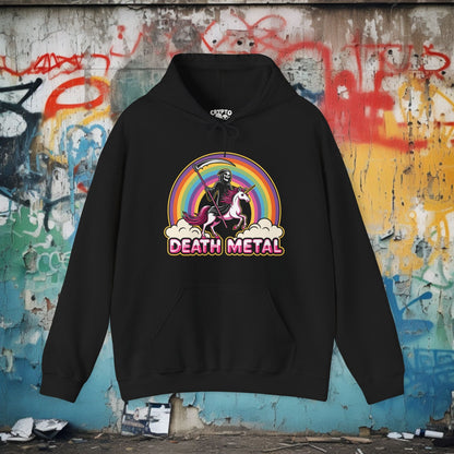 Hoodie - Death Metal Rainbow Single Sided Hoodie from Crypto Zoo Tees